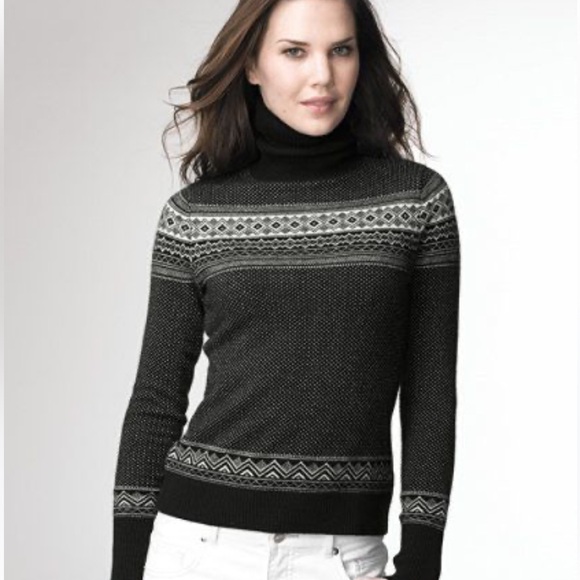 L.L. Bean Sweaters - L.L. Bean 100% Cashmere Fair Isle turtleneck sweater size Large